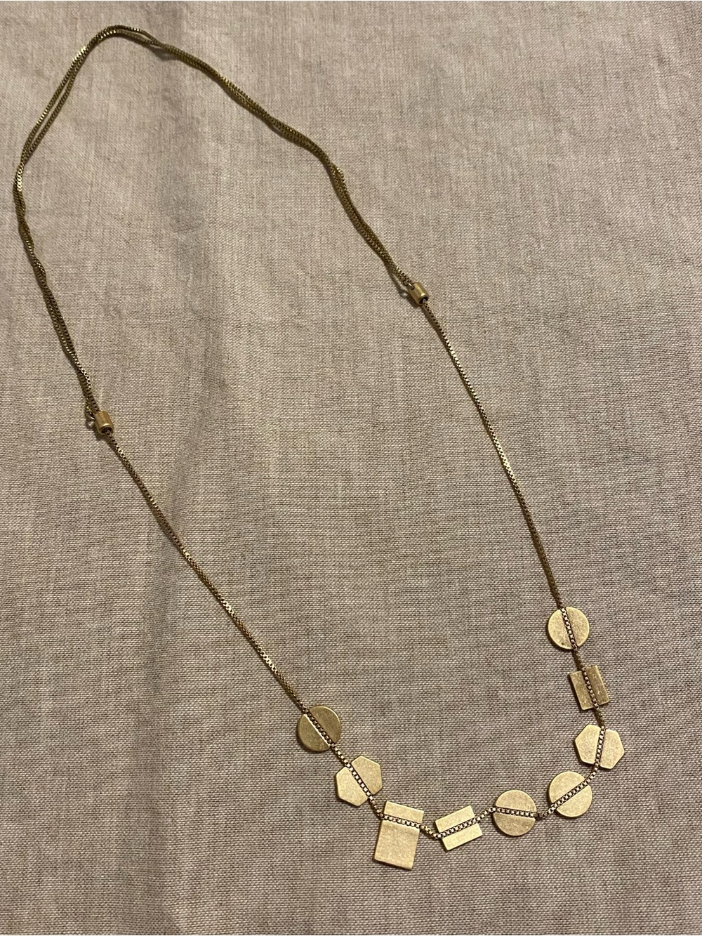 Madewell Gold Geometric Adjustable Necklace